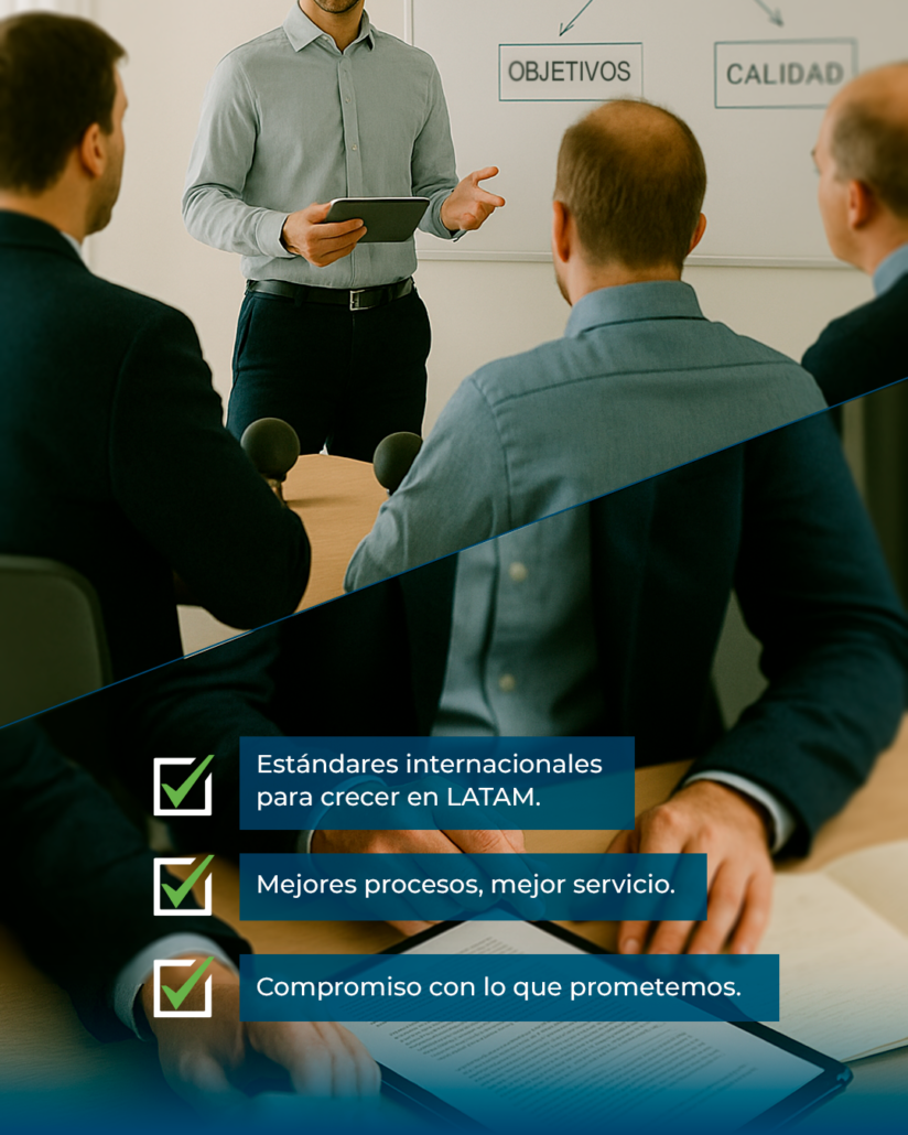 certificación ISO 9001 en empresa tecnológica